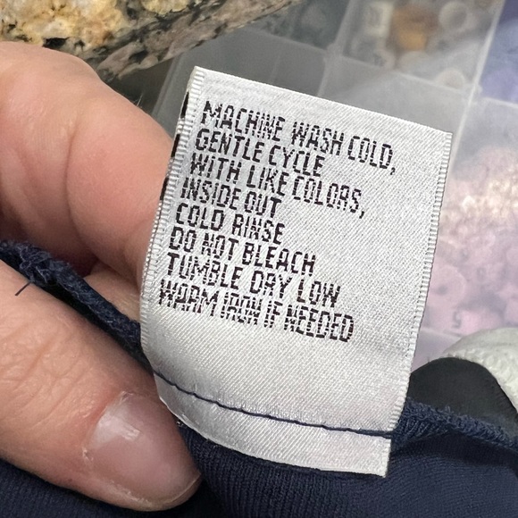 NWT Larry Levine Navy & Cream Pant Suit Set Size 8 - Picture 9 of 11